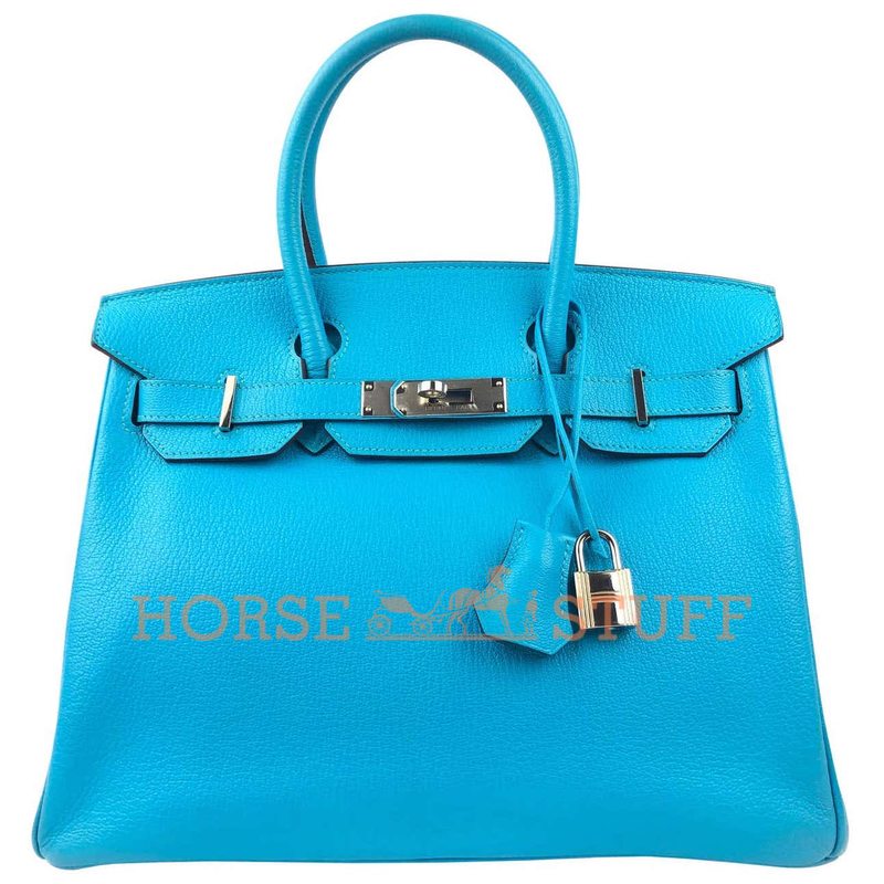 Hermès Birkin 30 Blue Aztec Chèvre PHW