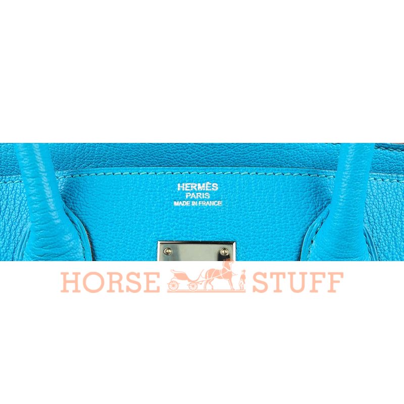 Hermès Birkin 30 Blue Aztec Chèvre PHW