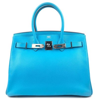 Hermès Birkin 30 Blue Aztec Chèvre PHW