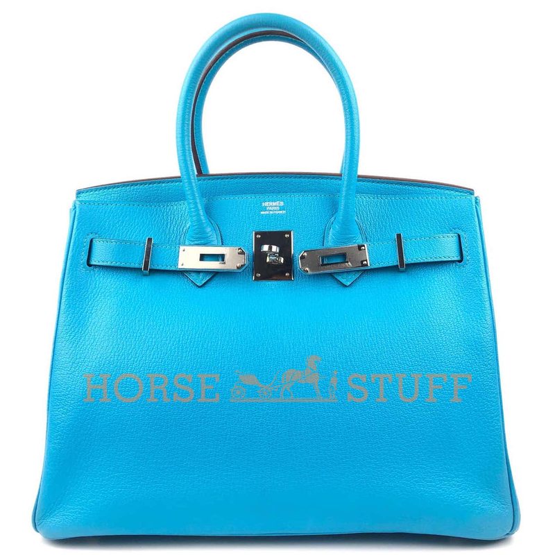 Hermès Birkin 30 Blue Aztec Chèvre PHW