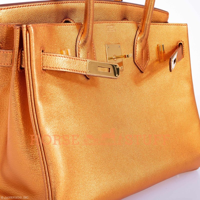 Hermès Birkin 30 Exceptional Super Rare Metallic Bronze Chèvre Mysore GHW