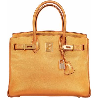 Hermès Birkin 30 Exceptional Super Rare Metallic Bronze Chèvre Mysore GHW