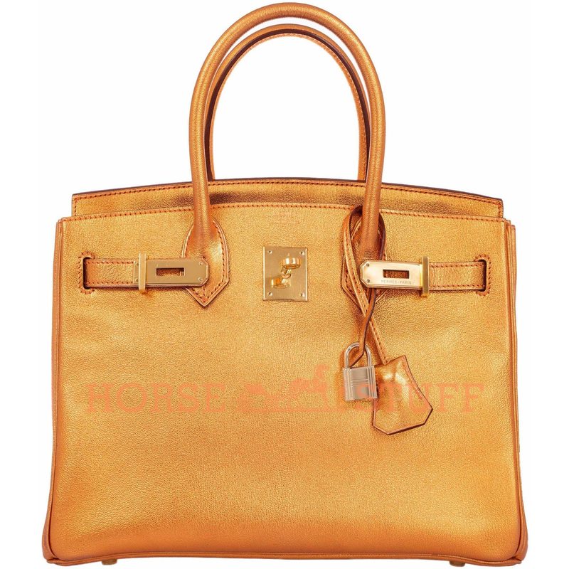 Hermès Birkin 30 Exceptional Super Rare Metallic Bronze Chèvre Mysore GHW