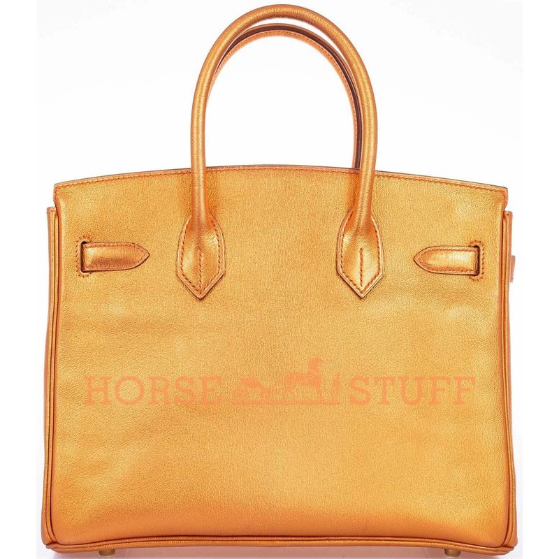 Hermès Birkin 30 Exceptional Super Rare Metallic Bronze Chèvre Mysore GHW