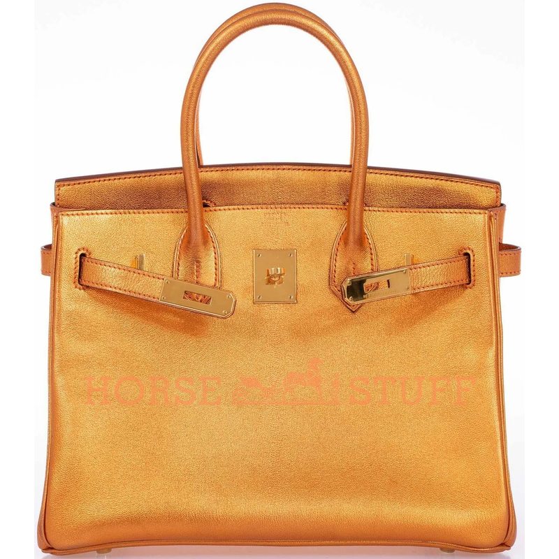 Hermès Birkin 30 Exceptional Super Rare Metallic Bronze Chèvre Mysore GHW