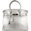 Hermès Birkin 30 Exceptional Super Rare Metallic Silver Chèvre Mysore PHW