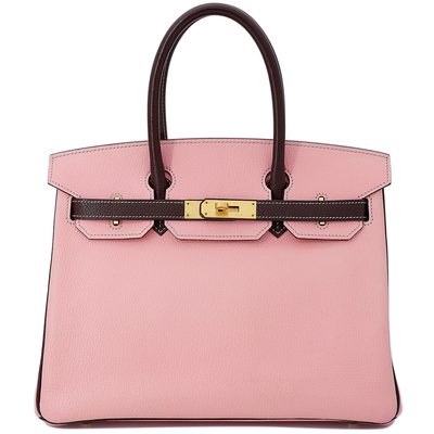 Hermès Birkin 30 Special Order HSS Rose Confetti / Raisin Chèvre BGHW