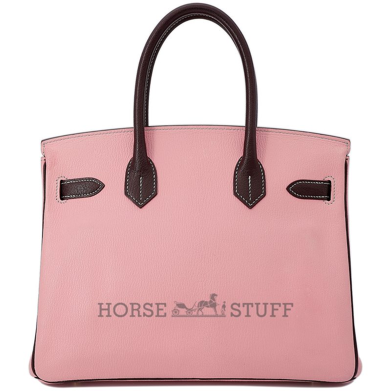 Hermès Birkin 30 Special Order HSS Rose Confetti / Raisin Chèvre BGHW