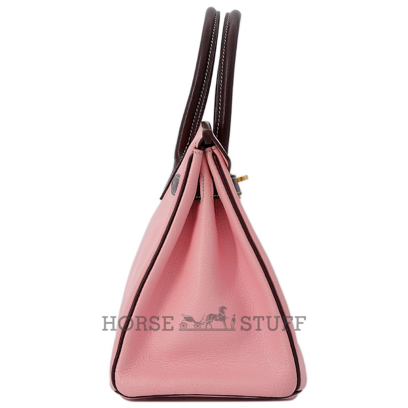 Hermès Birkin 30 Special Order HSS Rose Confetti / Raisin Chèvre BGHW