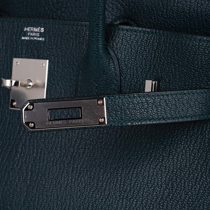 Hermes Birkin Handbag Potiron Chevre de Coromandel with Palladium Hardware  30 at 1stDibs