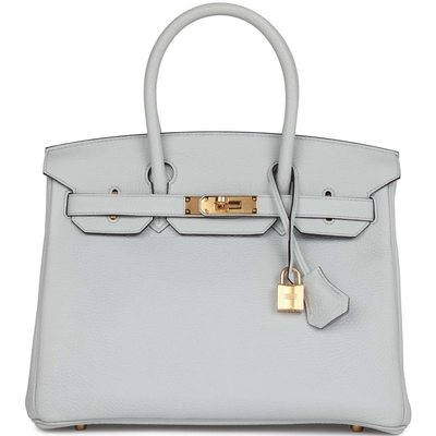 Hermès Birkin 30 Blue Pale Clemence GHW