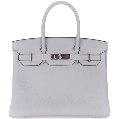 Hermès Birkin 30 Blue Pale Clemence PHW