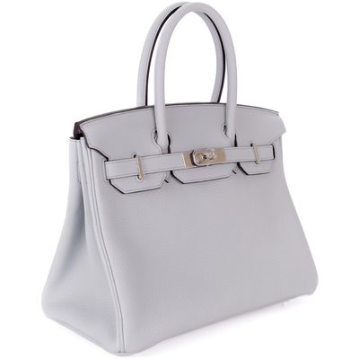 Hermès Birkin 30 Blue Pale Clemence PHW