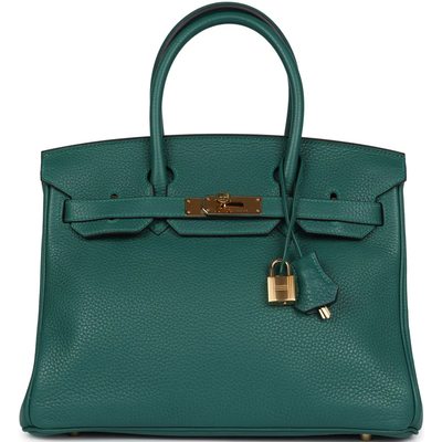Hermès Birkin 30 Malachite Clemence GHW