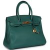 Hermès Birkin 30 Malachite Clemence GHW