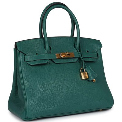 Hermès Birkin 30 Malachite Clemence GHW