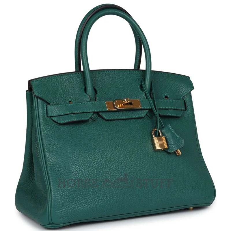 Hermès Birkin 30 Malachite Clemence GHW