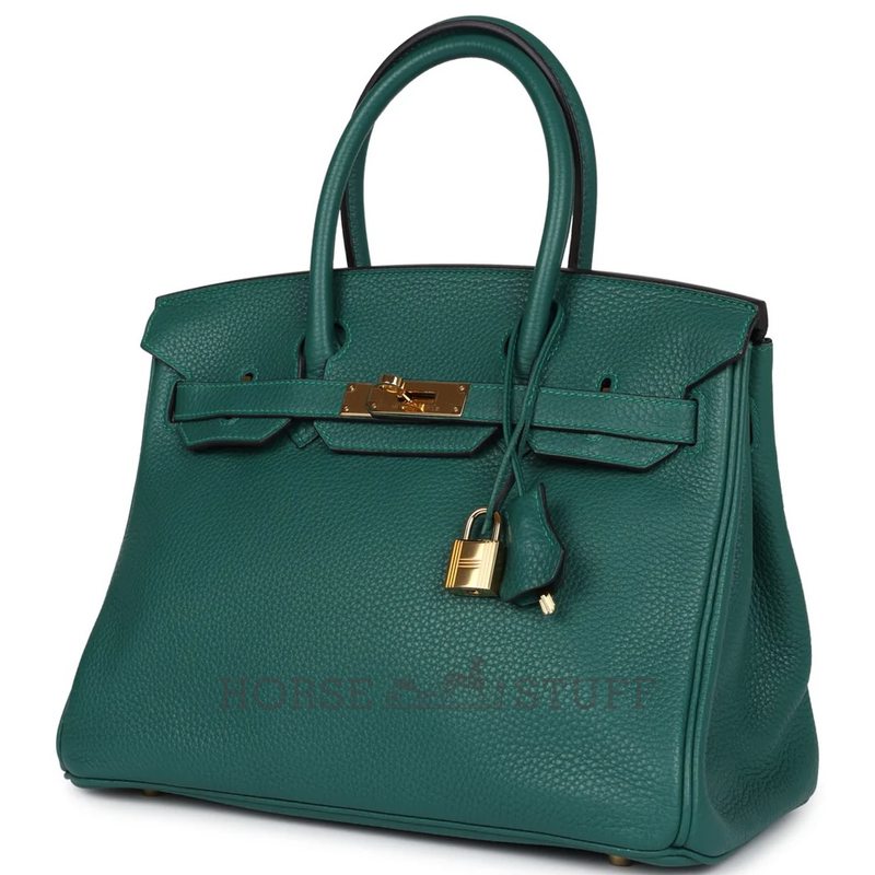 Hermès Birkin 30 Malachite Clemence GHW