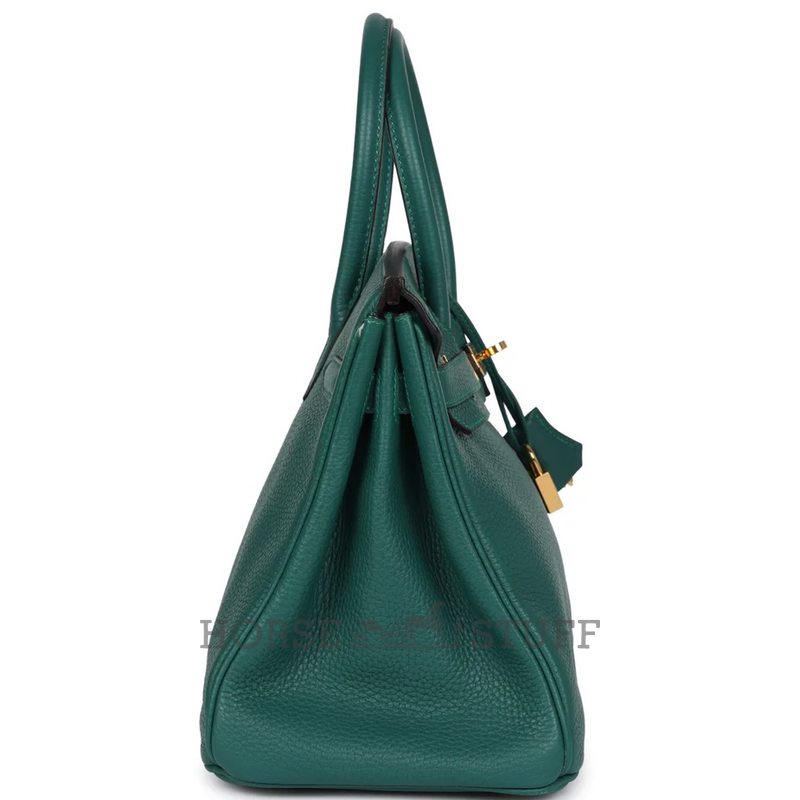 Hermès Birkin 30 Malachite Clemence GHW