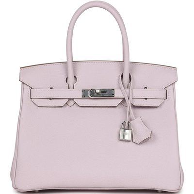 Hermès Birkin 30 Mauve Pale Clemence PHW