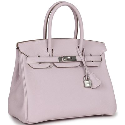 Hermès Birkin 30 Mauve Pale Clemence PHW