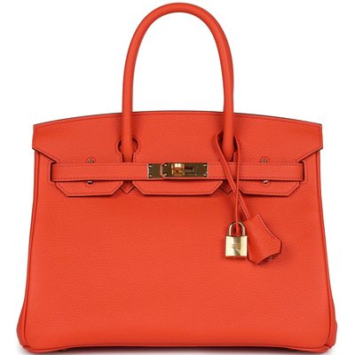 Hermès Birkin 30 Orange Poppy Clemence GHW