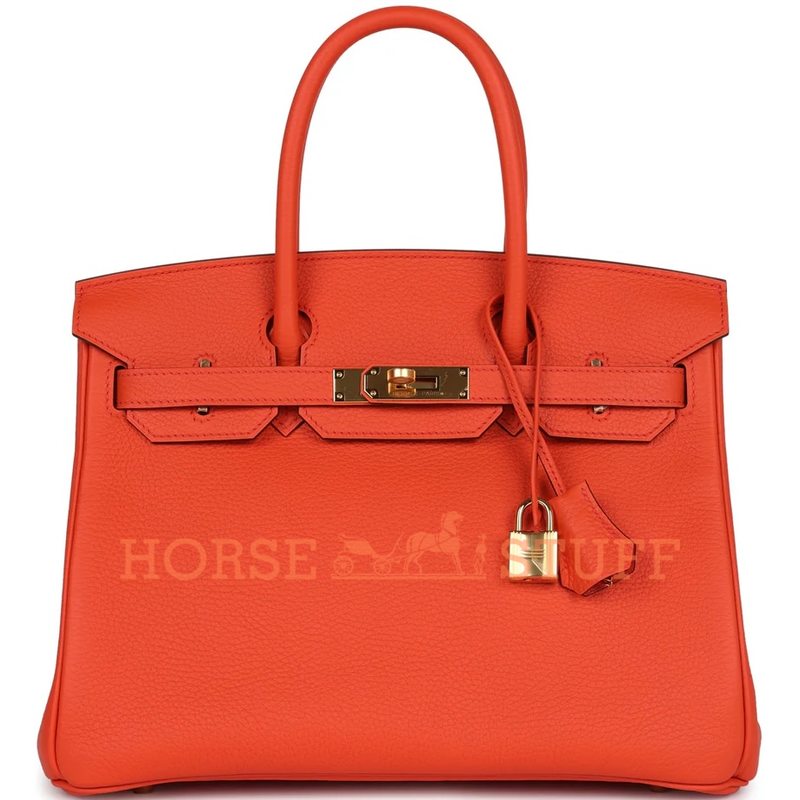 Hermès Birkin 30 Orange Poppy Clemence GHW