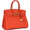 Hermès Birkin 30 Orange Poppy Clemence GHW