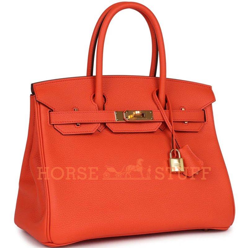 Hermès Birkin 30 Orange Poppy Clemence GHW