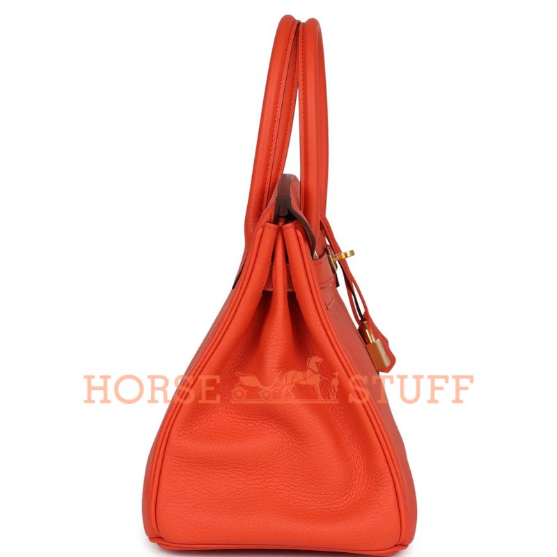 Hermès Birkin 30 Orange Poppy Clemence GHW