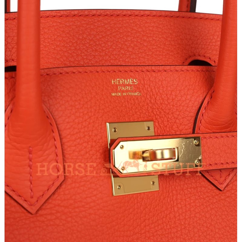 Hermès Birkin 30 Orange Poppy Clemence GHW