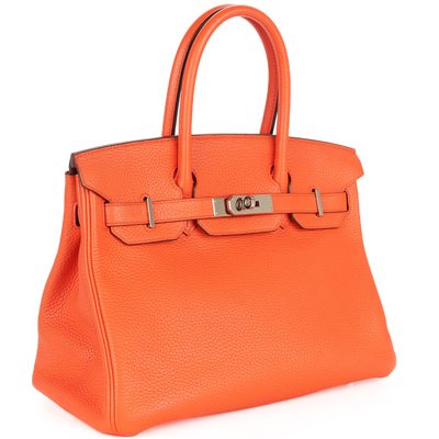 Hermès Birkin 30 Orange Poppy Clemence PHW