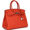 Hermès Birkin 30 Rouge Pivoine Clemence PHW