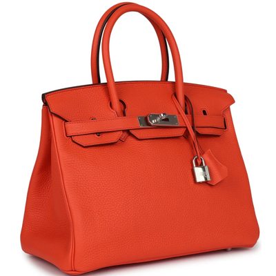 Hermès Birkin 30 Rouge Pivoine Clemence PHW