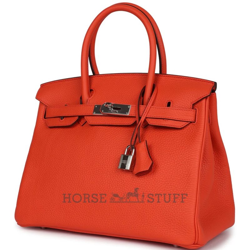 Hermès Birkin 30 Rouge Pivoine Clemence PHW