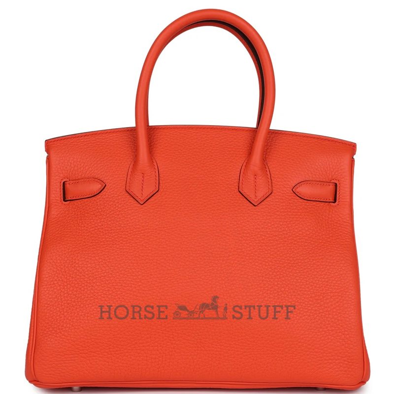 Hermès Birkin 30 Rouge Pivoine Clemence PHW