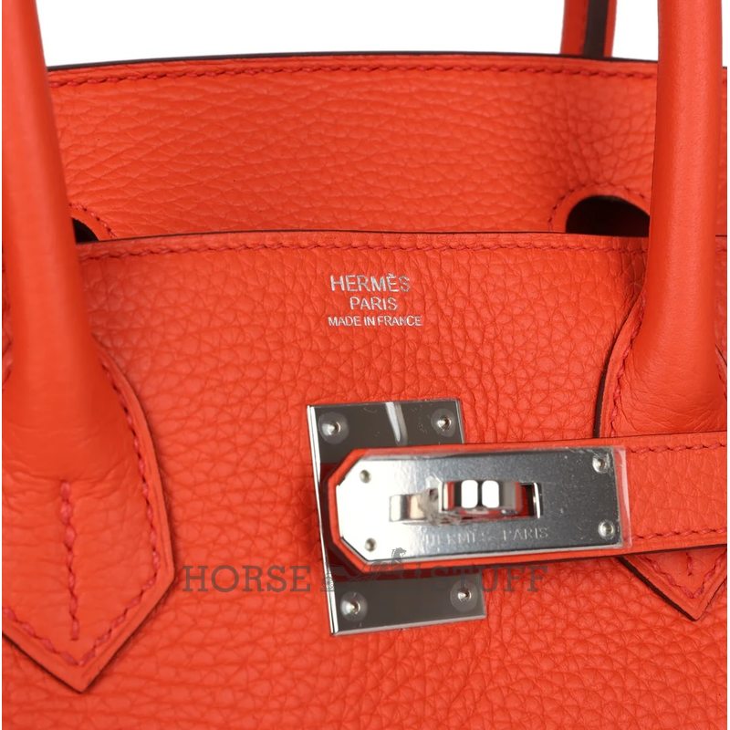 Hermès Birkin 30 Rouge Pivoine Clemence PHW