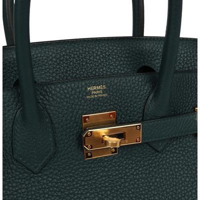 Hermès Birkin 30 Vert Cypress Clemence GHW