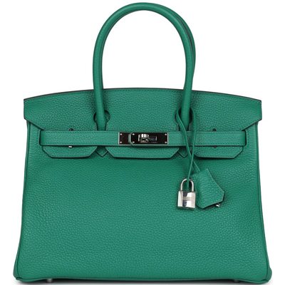 Hermès Birkin 30 Vert Vertigo Clemence PHW