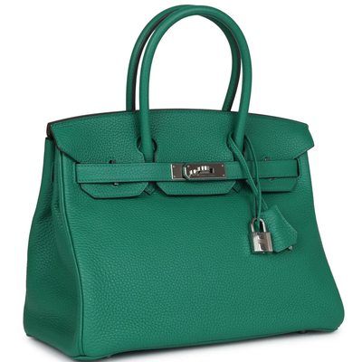 Hermès Birkin 30 Vert Vertigo Clemence PHW