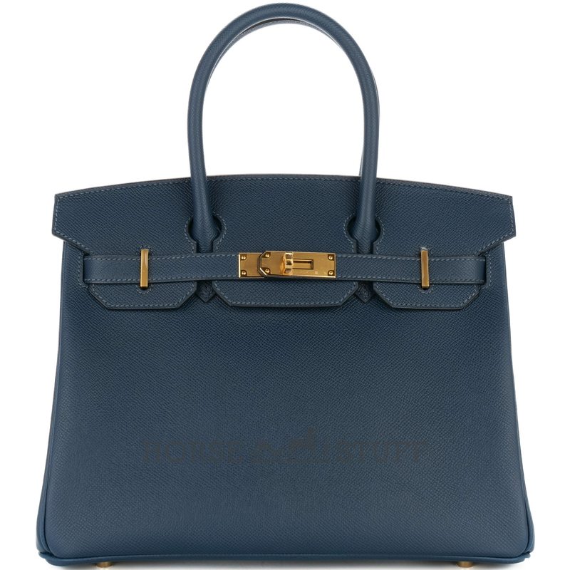 Hermès Birkin 30 Blue Pale Clemence GHW