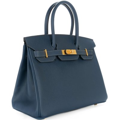 Hermès Birkin 30 Bleu de Prusse Epsom GHW