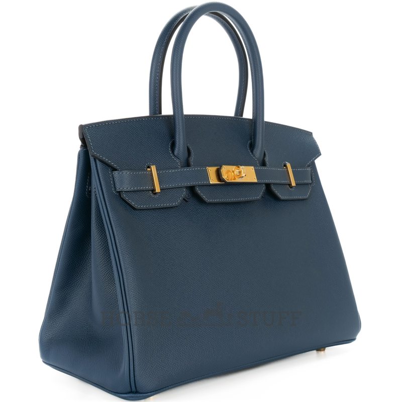 Hermès Birkin 30 Blue Pale Clemence GHW
