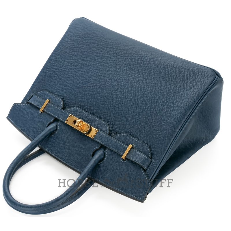 Hermès Birkin 30 Blue Pale Clemence GHW