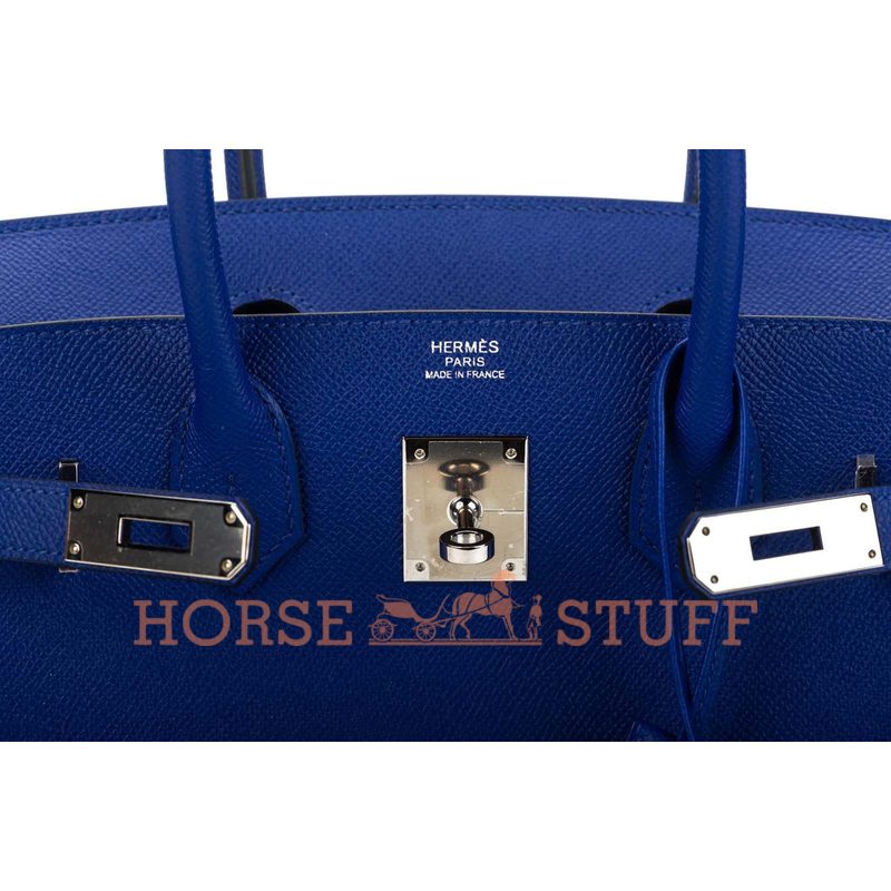 Hermès Birkin 30 Blue Electrique Epsom PHW