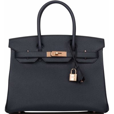 Hermès Birkin 30 Blue Indigo Epsom RGHW