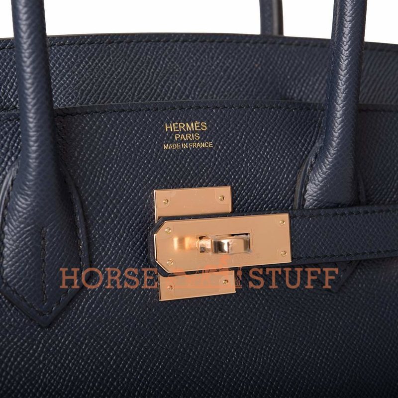 Hermès Birkin 30 Blue Indigo Epsom RGHW