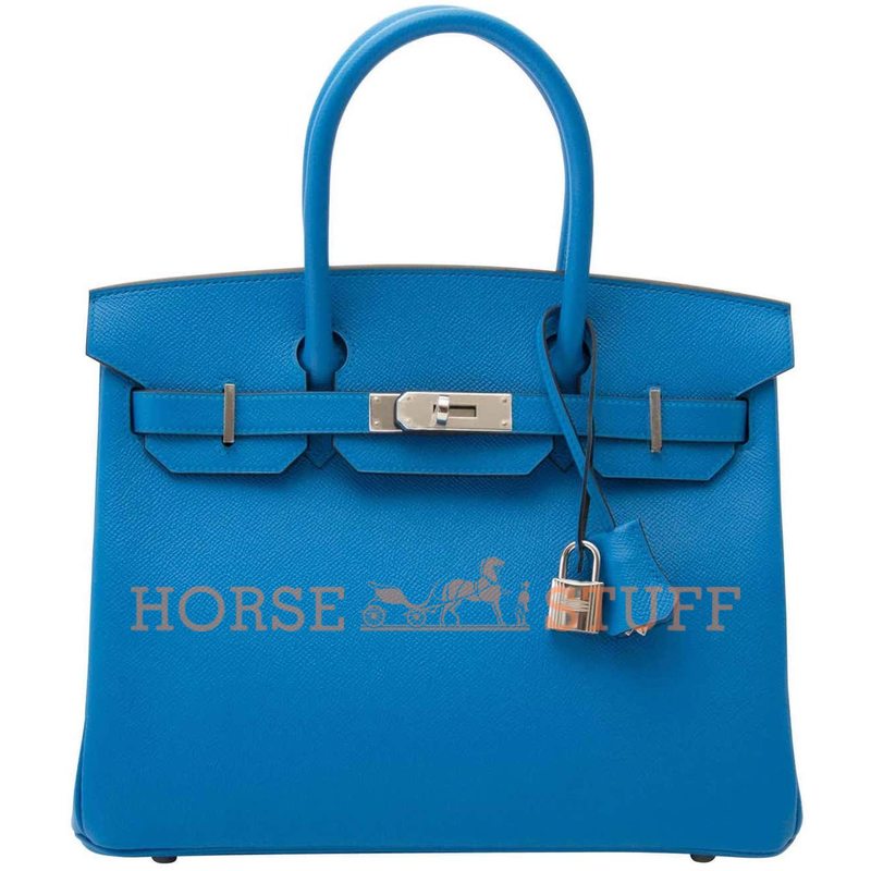 Hermès Birkin 30 Blue Zanzibar Epsom PHW