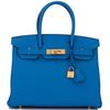 Hermès Birkin 30 Blue Zellige Togo GHW