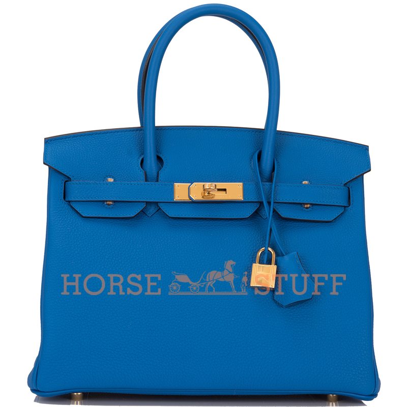 Hermès Birkin 30 Blue Zellige Togo GHW